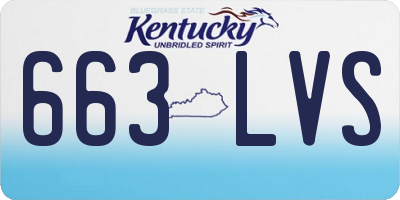 KY license plate 663LVS