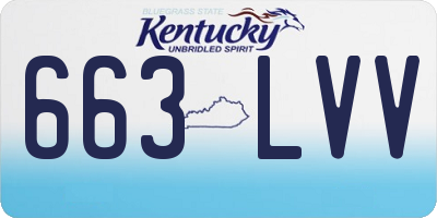 KY license plate 663LVV