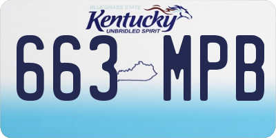 KY license plate 663MPB