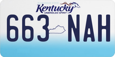 KY license plate 663NAH