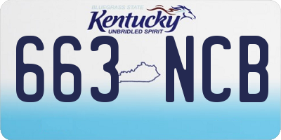 KY license plate 663NCB