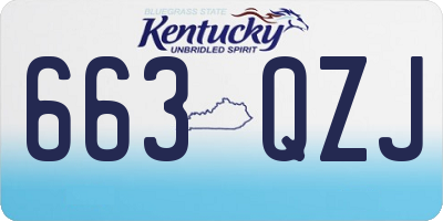 KY license plate 663QZJ