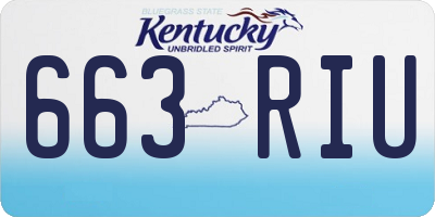KY license plate 663RIU