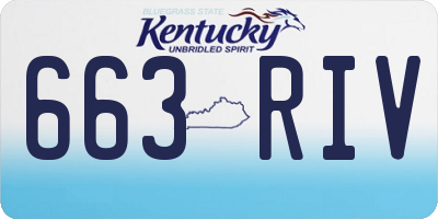 KY license plate 663RIV