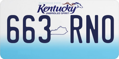 KY license plate 663RNO