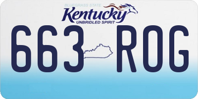 KY license plate 663ROG
