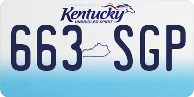 KY license plate 663SGP