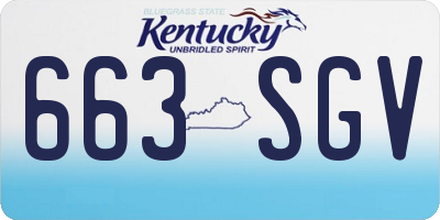 KY license plate 663SGV
