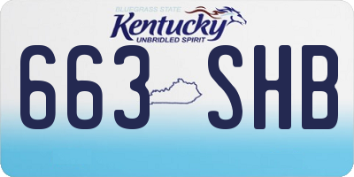 KY license plate 663SHB