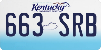 KY license plate 663SRB