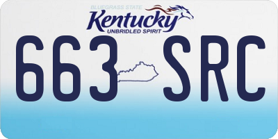 KY license plate 663SRC