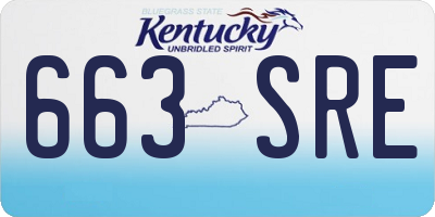 KY license plate 663SRE