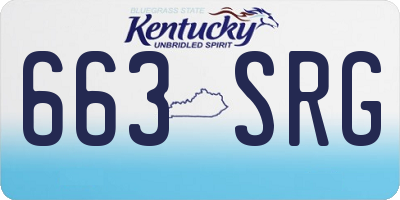 KY license plate 663SRG