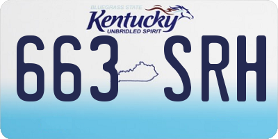 KY license plate 663SRH