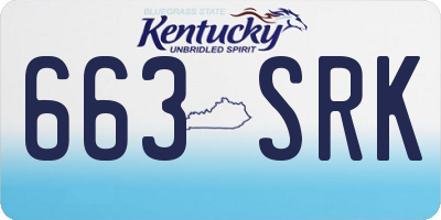 KY license plate 663SRK