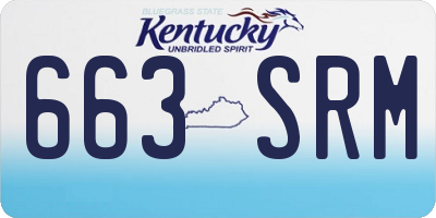 KY license plate 663SRM
