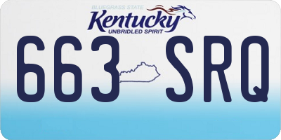 KY license plate 663SRQ