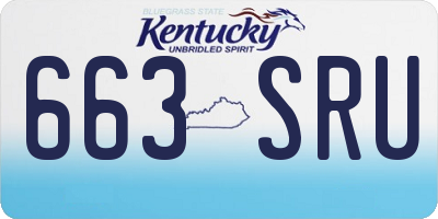 KY license plate 663SRU