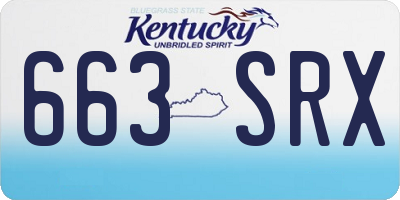 KY license plate 663SRX