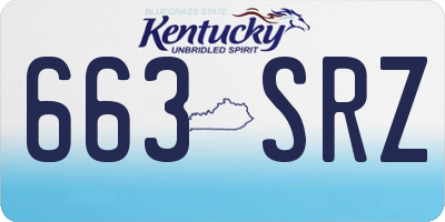 KY license plate 663SRZ