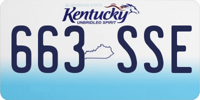 KY license plate 663SSE