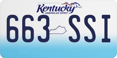 KY license plate 663SSI