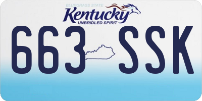 KY license plate 663SSK