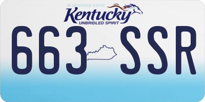 KY license plate 663SSR
