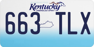 KY license plate 663TLX