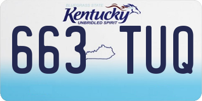 KY license plate 663TUQ
