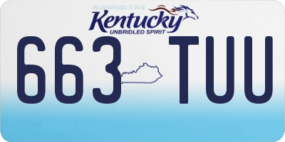 KY license plate 663TUU