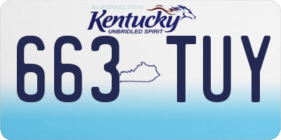 KY license plate 663TUY