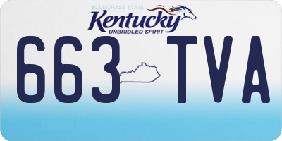 KY license plate 663TVA