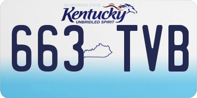 KY license plate 663TVB