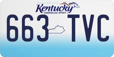 KY license plate 663TVC