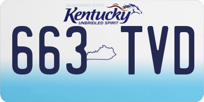 KY license plate 663TVD