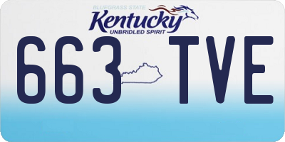 KY license plate 663TVE