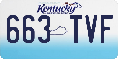 KY license plate 663TVF
