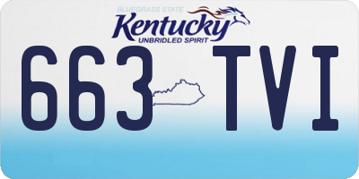 KY license plate 663TVI