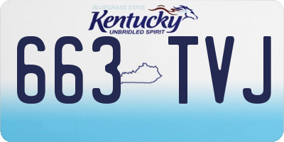 KY license plate 663TVJ