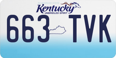 KY license plate 663TVK