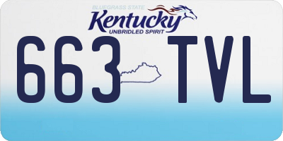 KY license plate 663TVL