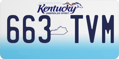 KY license plate 663TVM