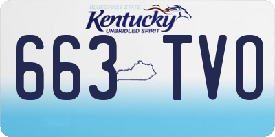 KY license plate 663TVO