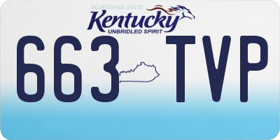 KY license plate 663TVP