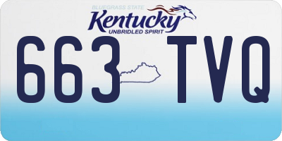 KY license plate 663TVQ