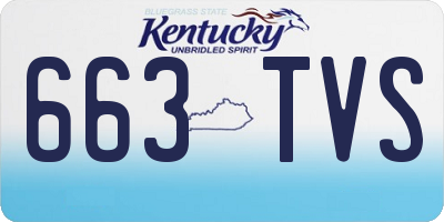 KY license plate 663TVS