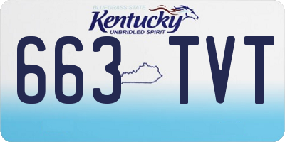 KY license plate 663TVT