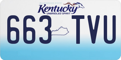 KY license plate 663TVU