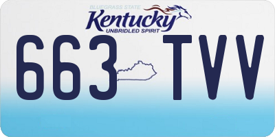 KY license plate 663TVV